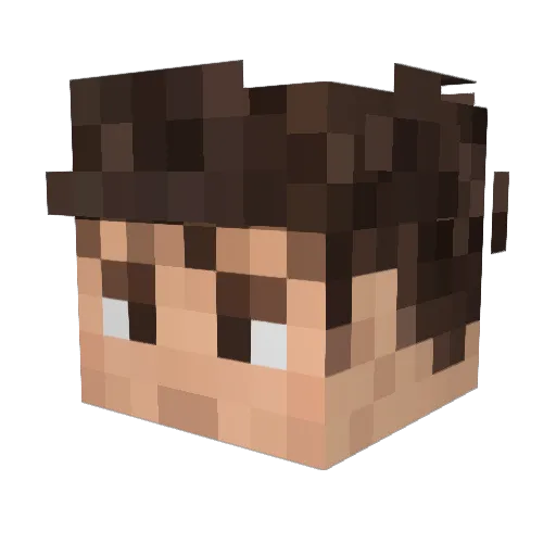 elooooooooooooo Minecraft avatar head, 3D render
