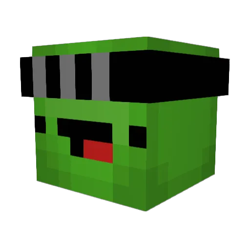 eloxx_ Minecraft avatar head, 3D render