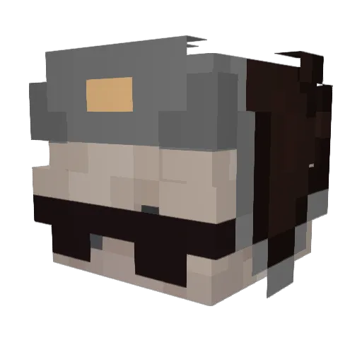 elozamm Minecraft avatar head, 3D render