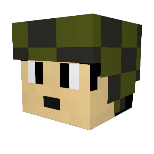 elpanaisma Minecraft avatar head, 3D render