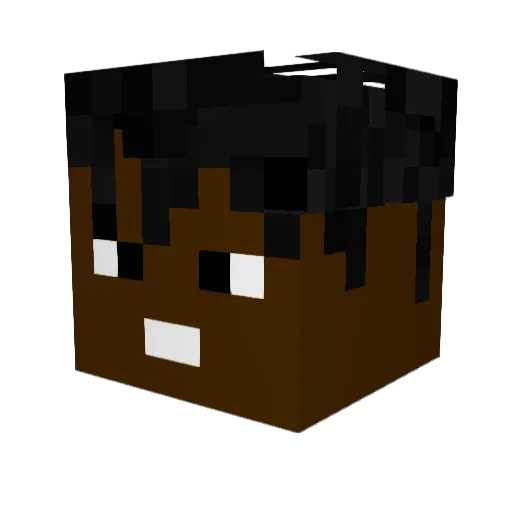 elpapudj Minecraft avatar head, 3D render
