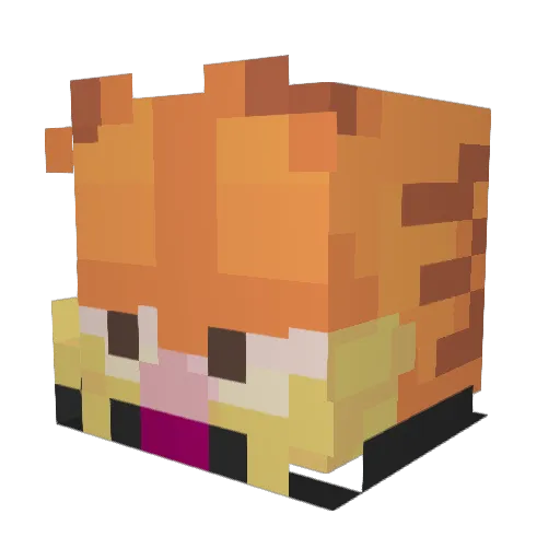 elparque Minecraft avatar head, 3D render