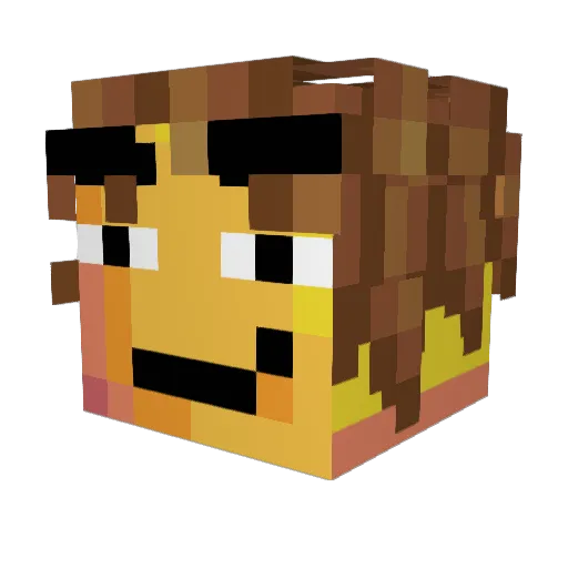 elpelot Minecraft avatar head, 3D render