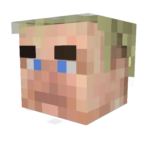 elphicksam Minecraft avatar head, 3D render