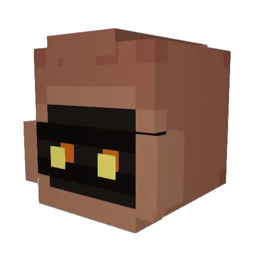 elpinza Minecraft avatar head, 3D render