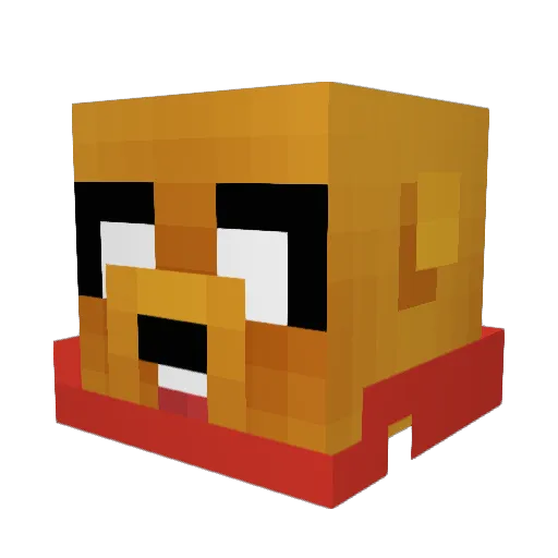 elprecise Minecraft avatar head, 3D render
