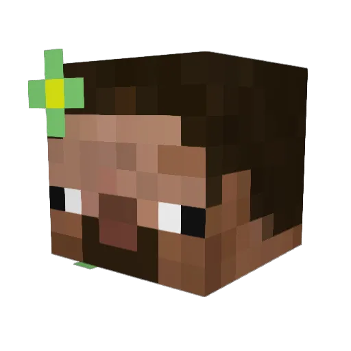 elprs Minecraft avatar head, 3D render