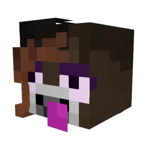 elpunky Minecraft avatar head, 3D render
