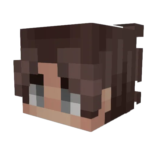 elqndres Minecraft avatar head, 3D render
