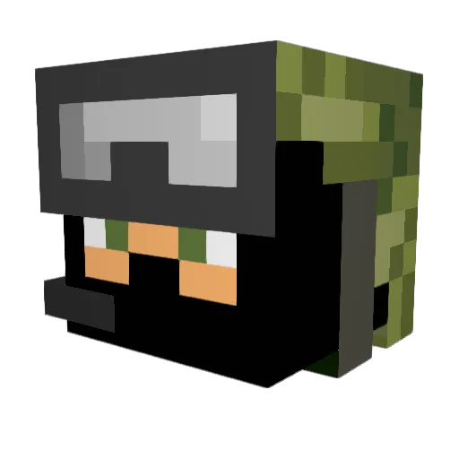 elraze Minecraft avatar head, 3D render