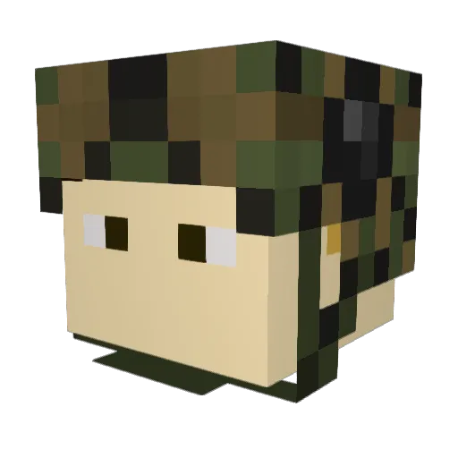 elreyraton Minecraft avatar head, 3D render