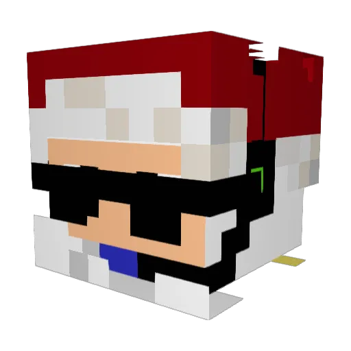 elrisat Minecraft avatar head, 3D render