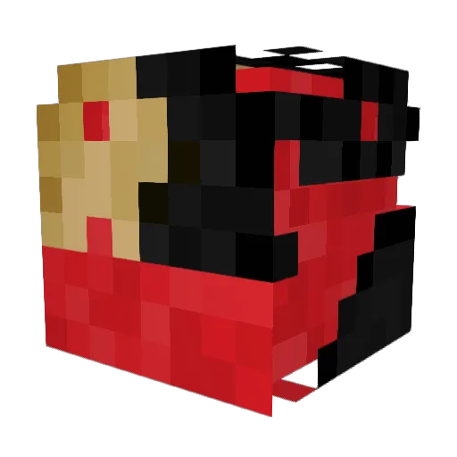 elrompechochas Minecraft avatar head, 3D render