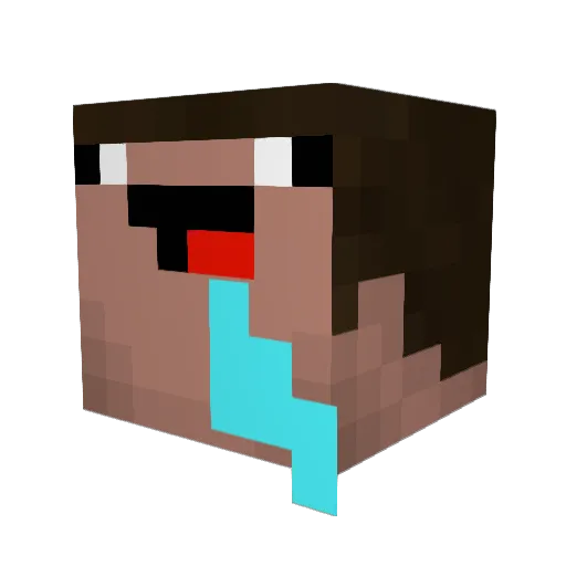 elrubiusPVP Minecraft avatar head, 3D render