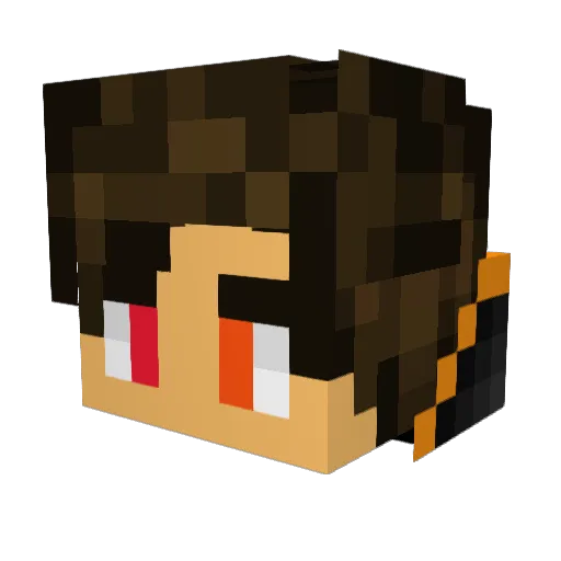 elrulogc Minecraft avatar head, 3D render