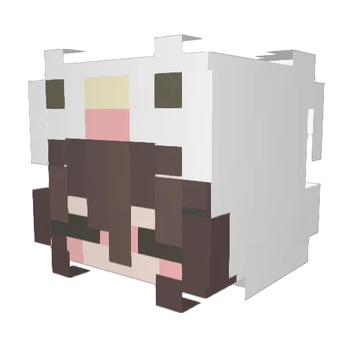 elsahot Minecraft avatar head, 3D render