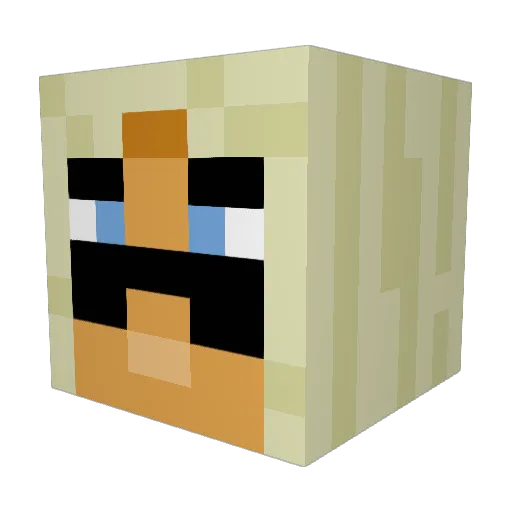 elsali Minecraft avatar head, 3D render