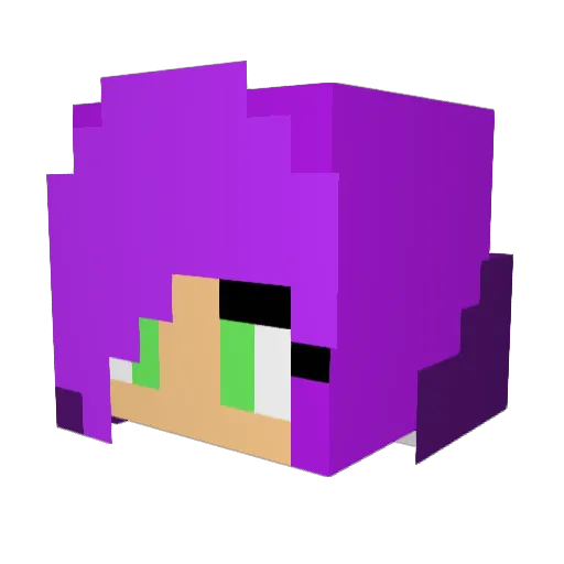 elsamine Minecraft avatar head, 3D render