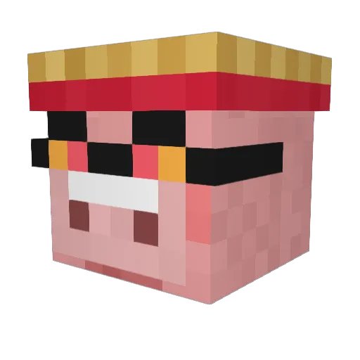 elsanjuanito Minecraft avatar head, 3D render