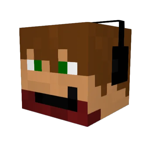 elskewe Minecraft avatar head, 3D render
