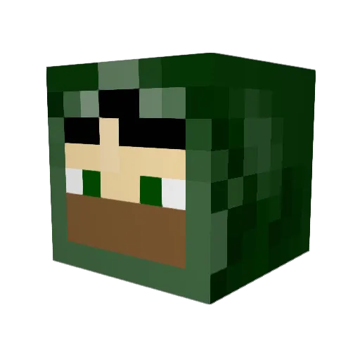 elstanos Minecraft avatar head, 3D render