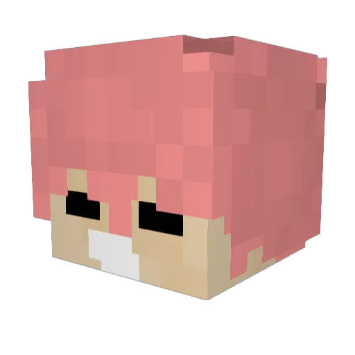 elteaa Minecraft avatar head, 3D render