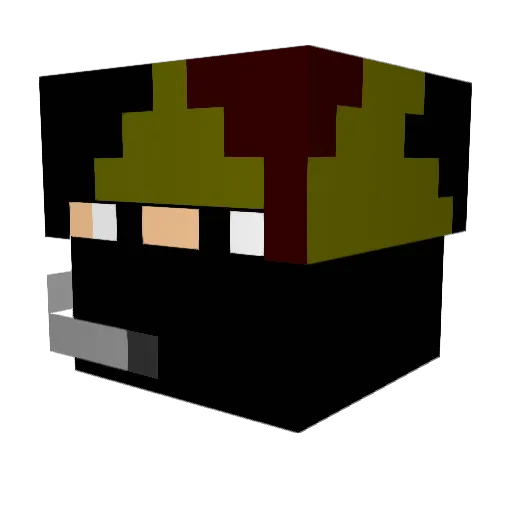 elvasco Minecraft avatar head, 3D render