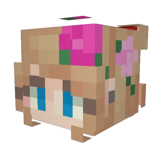 elvatro_0 Minecraft avatar head, 3D render