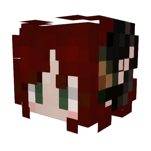 elven_Jennara Minecraft avatar head, 3D render