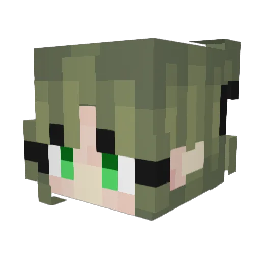elvensight Minecraft avatar head, 3D render