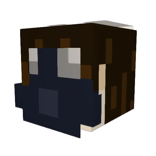 elverdelantern Minecraft avatar head, 3D render