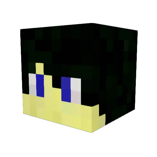 elvip Minecraft avatar head, 3D render