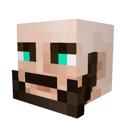 elvisGV Minecraft avatar head, 3D render