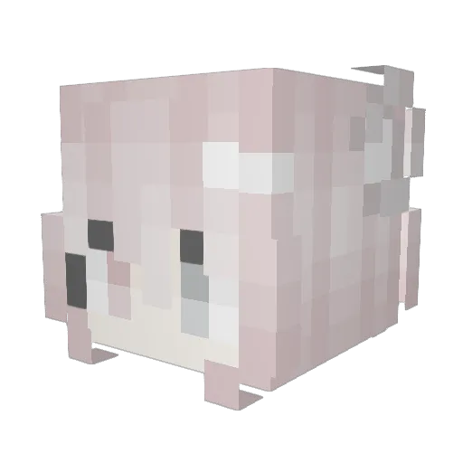 elwf Minecraft avatar head, 3D render