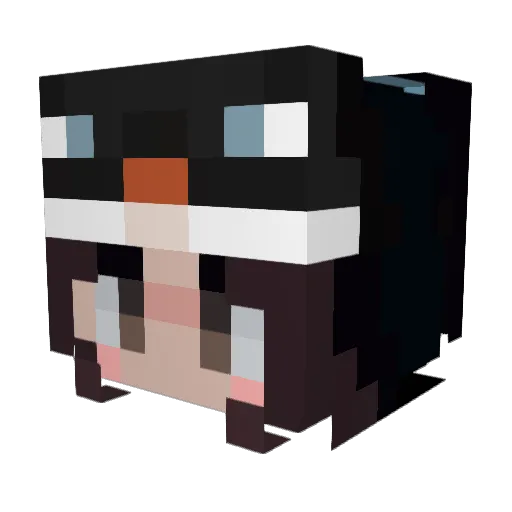 elwiwi_i Minecraft avatar head, 3D render