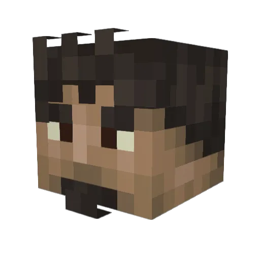 elwolf6 Minecraft avatar head, 3D render