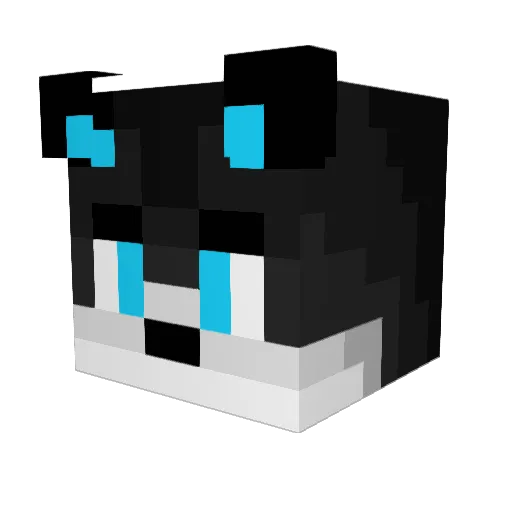 elwolfcitoo Minecraft avatar head, 3D render