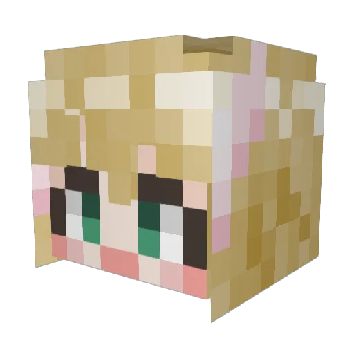 em0130 Minecraft avatar head, 3D render