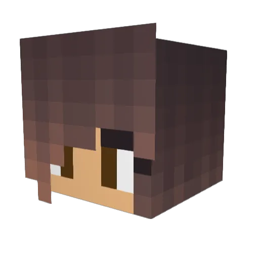 em098 Minecraft avatar head, 3D render