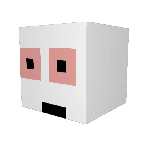 em0_0ti Minecraft avatar head, 3D render