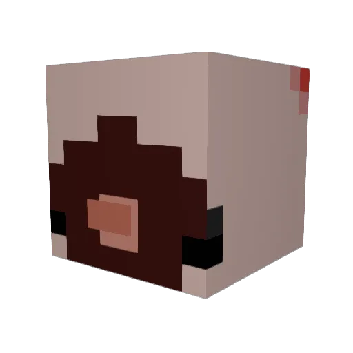 em0l1 Minecraft avatar head, 3D render
