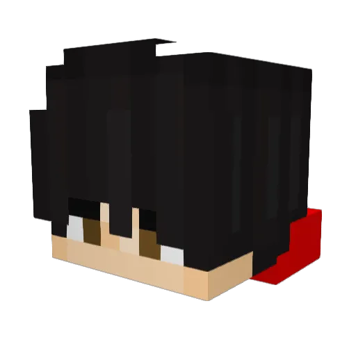 em111r Minecraft avatar head, 3D render
