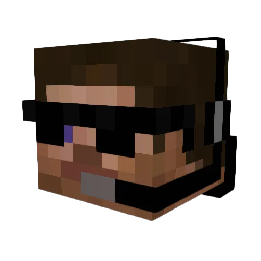 em338 Minecraft avatar head, 3D render