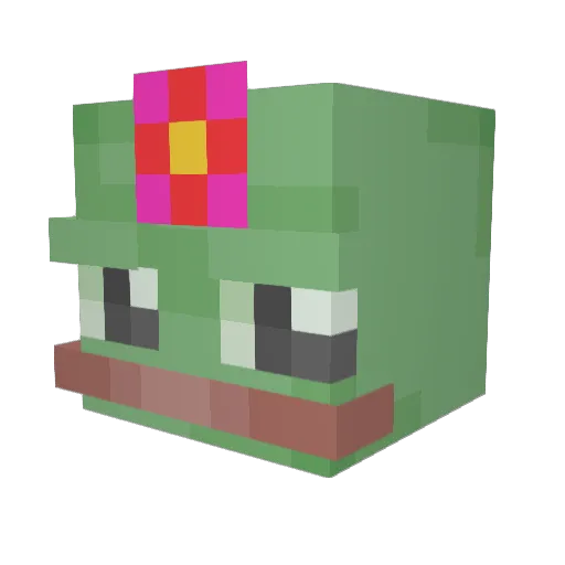 em7eet Minecraft avatar head, 3D render