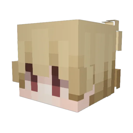 emRitcutes Minecraft avatar head, 3D render