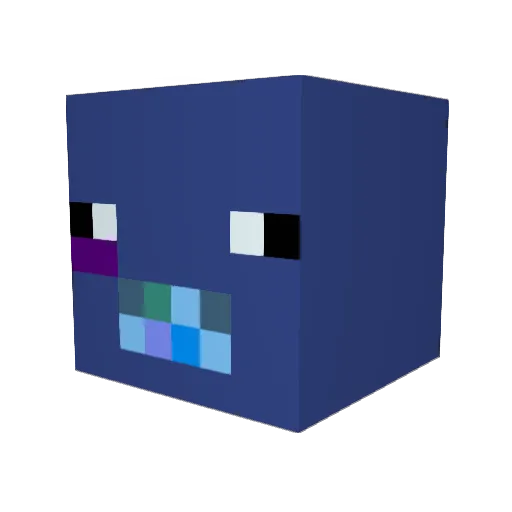 emXr45 Minecraft avatar head, 3D render