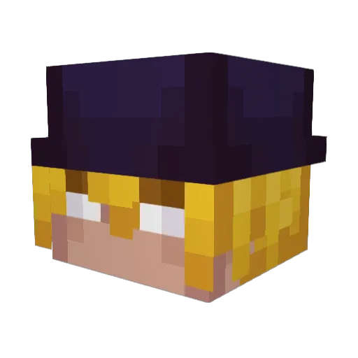 em_6 Minecraft avatar head, 3D render