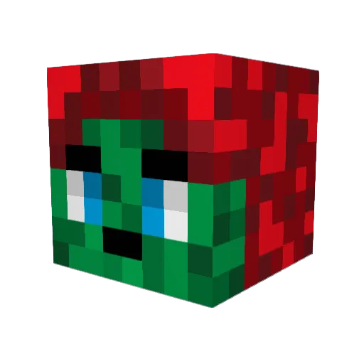 em_crafter15 Minecraft avatar head, 3D render