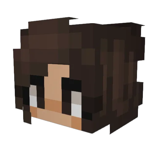 em_lou Minecraft avatar head, 3D render