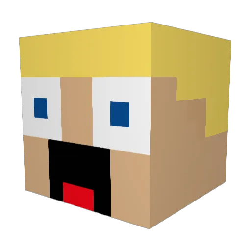 emaanuelj Minecraft avatar head, 3D render